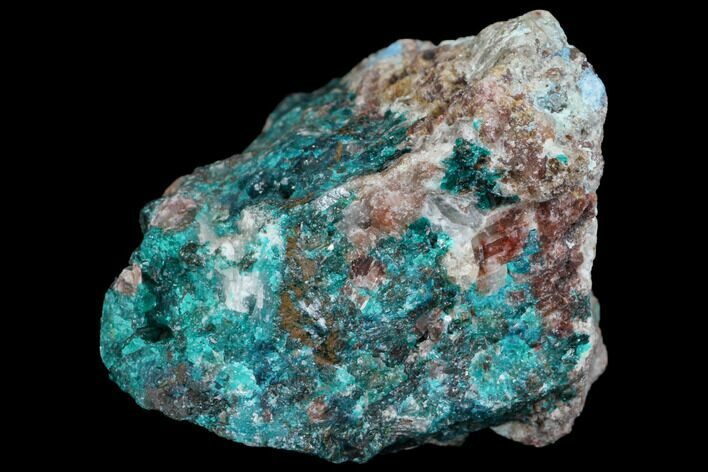 Dioptase, Shattuckite & Calcite Association - Tantara Mine, Congo #146745